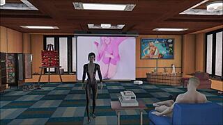 In Fallout 4, a cute brunette explores vicious fashion in a 3D anime hentai style