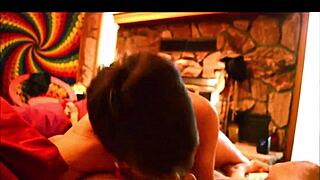 the story of a guy getting his dick sucked in a mouth, leading to a cumshot.