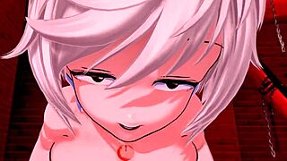 3d hentai cartoon with big ass and tits riding and squirting