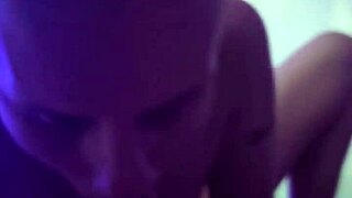 Wife's Blowjob Leads to Cum on Tits, Keeps Sucking