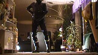 roxina2001 in rubber wanker helmet with xxxl real doll