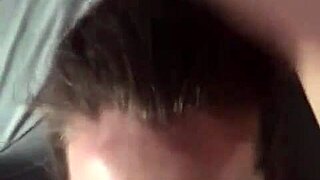 Face fuck with huge cock and messy facial babe wife.