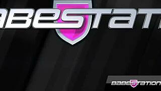 Redhead girl next door intensely fucks anal with glass dildo