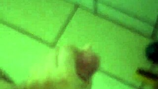 i saw him taking a relaxing bath in the bathroom