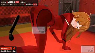Asuka gets uncensored anal sex in hentai animation.