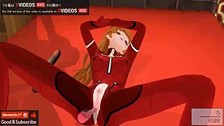Asuka gets uncensored anal sex in hentai animation.