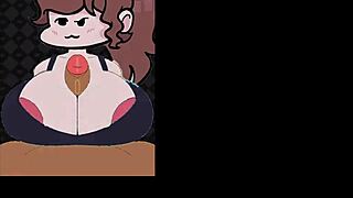 Girlfriend plays a soft game with her partner.