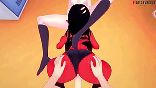 Meru the Succubus in a wild hotel threesome for 4 mill special