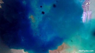 Alix Lynx Enjoys Steamy Lesbian Bath with Blonde Babe