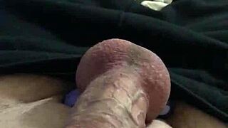 Jerking off monster cock