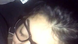 big cock cums all over mami's glasses