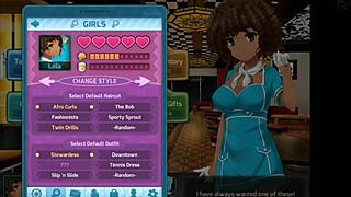 Ebony brunette gets a monster alien cock in HuniePop uncensored.