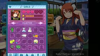 Ebony brunette gets a monster alien cock in HuniePop uncensored.