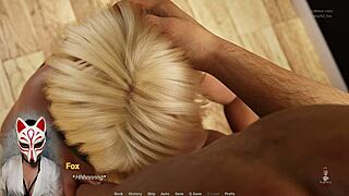 Blonde milf in game begs to suck dick deep