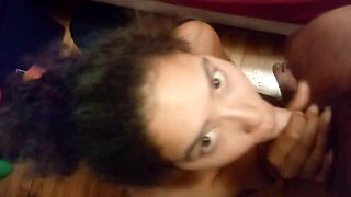 my girlfriend gives amazing blowjob to my friend