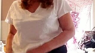 She PUTS the LOTION on her SKIN