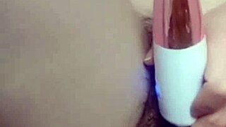 Asian woman fingers wet pussy solo in homemade masturbation