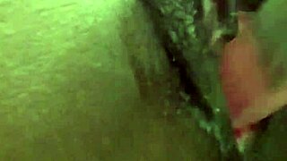 ebony tgirl plays with dildo solo