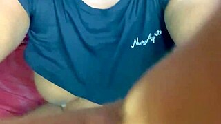 Big ass horny ebony dominates interracial pounding. Amateur action with raw cumshot finish.