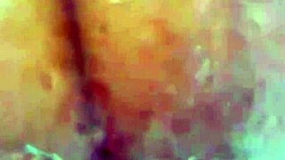 husband filming wife naked in shower, showing big butt and juicy tits.