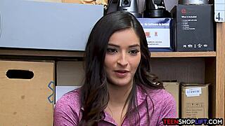 Young Shoplifter Teen Gets Busted By Hung Mall Cop