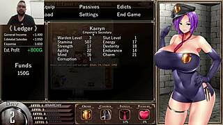 Karryn endures intense prison hentai with big tits and ass masturbation