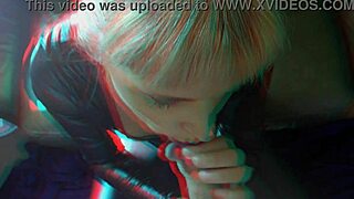 Catsuit Bettie teases and plays with cameraman in 3D fun