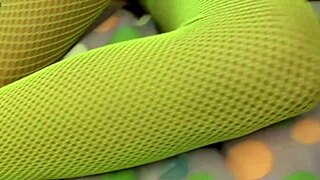 Look at this chick in fishnets playing with her wet pussy hole right now.