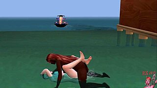 Blonde and Brunette Enjoy a Day on the Beach Together