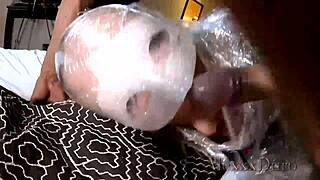 Samantha Wrapped in Plastic, Forced to Suck Dick and Fucked Intensely