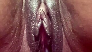 Feeling the pumping machine and dildo on swollen pussy