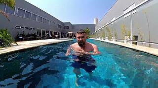 i love seeing the married woman having sex with the unknown employee in the pool