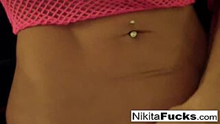 ugh, can’t stop watchin’ nikita, hot milf in fishnets goin’ solo!