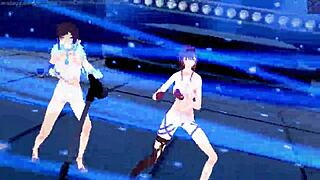 genshin impact mmd higher with ia yelan kafka