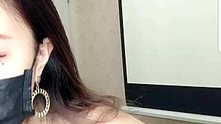 asian girl shows milk on cam in casual chat