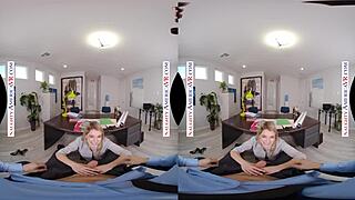 Naughty Abby Adams bangs hard in office.