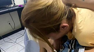 Sucking Him While He Plays Video Game