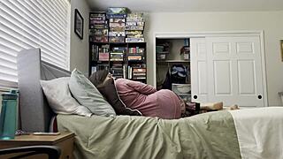 Wife softly moans as husband gives blowjob, titty fucks, and eats ass facedown 😍