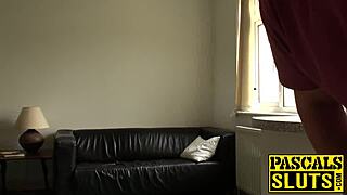 Tattooed Cleo gets fucked hard by guy's big fat cock in cowgirl.