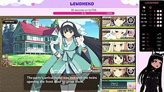 Vtuber Lewdneko Plays Evenicle Part 24, Moaning Through Creampie Scenes With Cute Twins