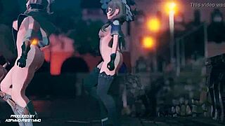 【mmd genshin impact】 red flavor - red velvet amber lisa jean bikini ver