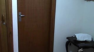 my latina girlfriend surprised me in sensual lingerie, waiting wet and ready, and i finished on her butt.