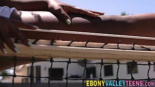 Buxom Black Babe Receives Facial