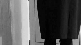 i'm a crossdresser tied up in self-bondage