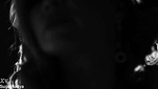 Sugarnadya's chic dance in black and white lingerie