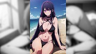 Ai Hoshino's best hentai moments in a slideshow collection