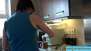 Nerd Feels Intense Pleasure Fucking His Brunette European Secretary