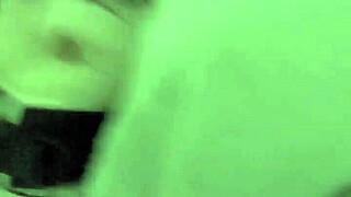 Cute chick in bondage deepthroats and gags on homemade blowjob