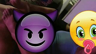 Friend Cums In Girlfriend's Mouth At Home