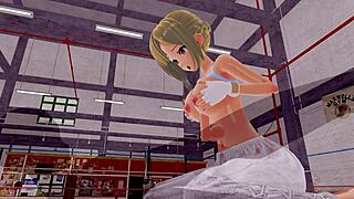 3d hentai babe with big ass and tits rides hard for creampie